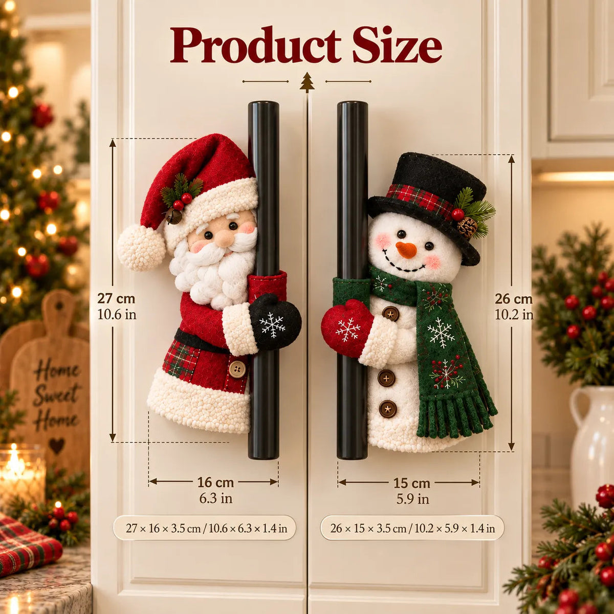 ☃️🎅Christmas Santa & Snowman Handle Huggers