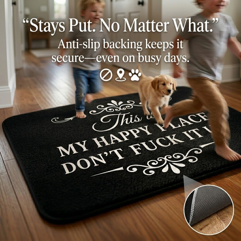 The "My Happy Place" Boundary Doormat