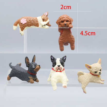 ⏰🔥 Hand-Painted Mini Cat Desk Figurines 😺 Set of 5 Cute Cartoon Kitty Companions