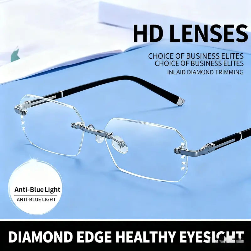 🏆🏆HD Blue Light Filtering Reading Glasses, Premium Anti-Blue Light Lenses