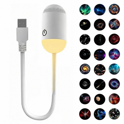 💡🌃2-in-1 Galaxy Star Projector USB Night Light for Indoor Decor
