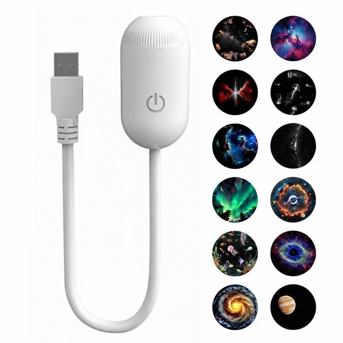 💡🌃2-in-1 Galaxy Star Projector USB Night Light for Indoor Decor
