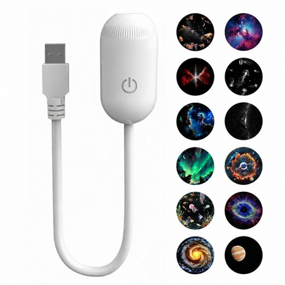 💡🌃2-in-1 Galaxy Star Projector USB Night Light for Indoor Decor