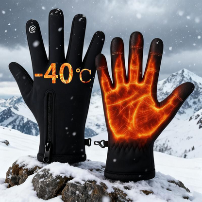 Tryiho -Outdoor Winter Gloves Touchscreen Windproof Full-Finger Gloves