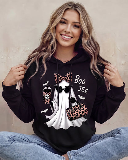 Boo-Jee Leopard Ghost Graphic T-Shirt