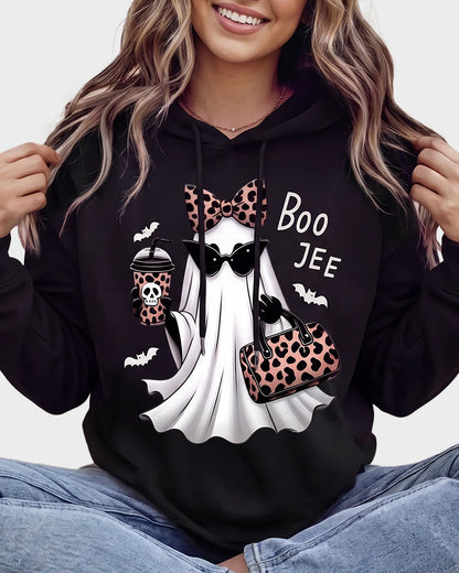 Boo-Jee Leopard Ghost Graphic T-Shirt