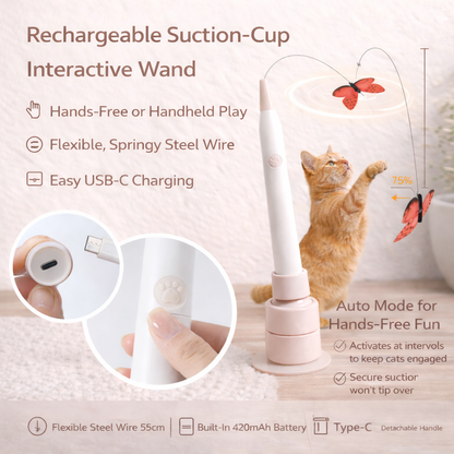 Smart Butterfly Cat Toy — Automatic Teaser for Active Cats 🐾