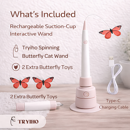 Smart Butterfly Cat Toy — Automatic Teaser for Active Cats 🐾