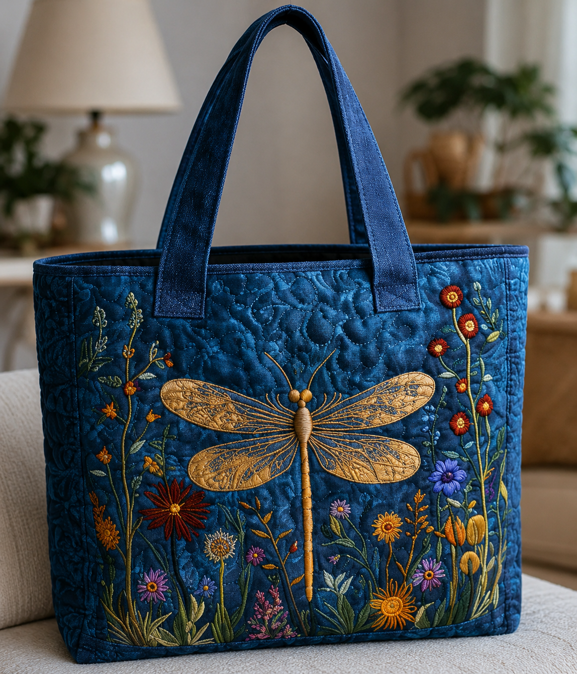 Handmade Crochet Flower Tote Bag