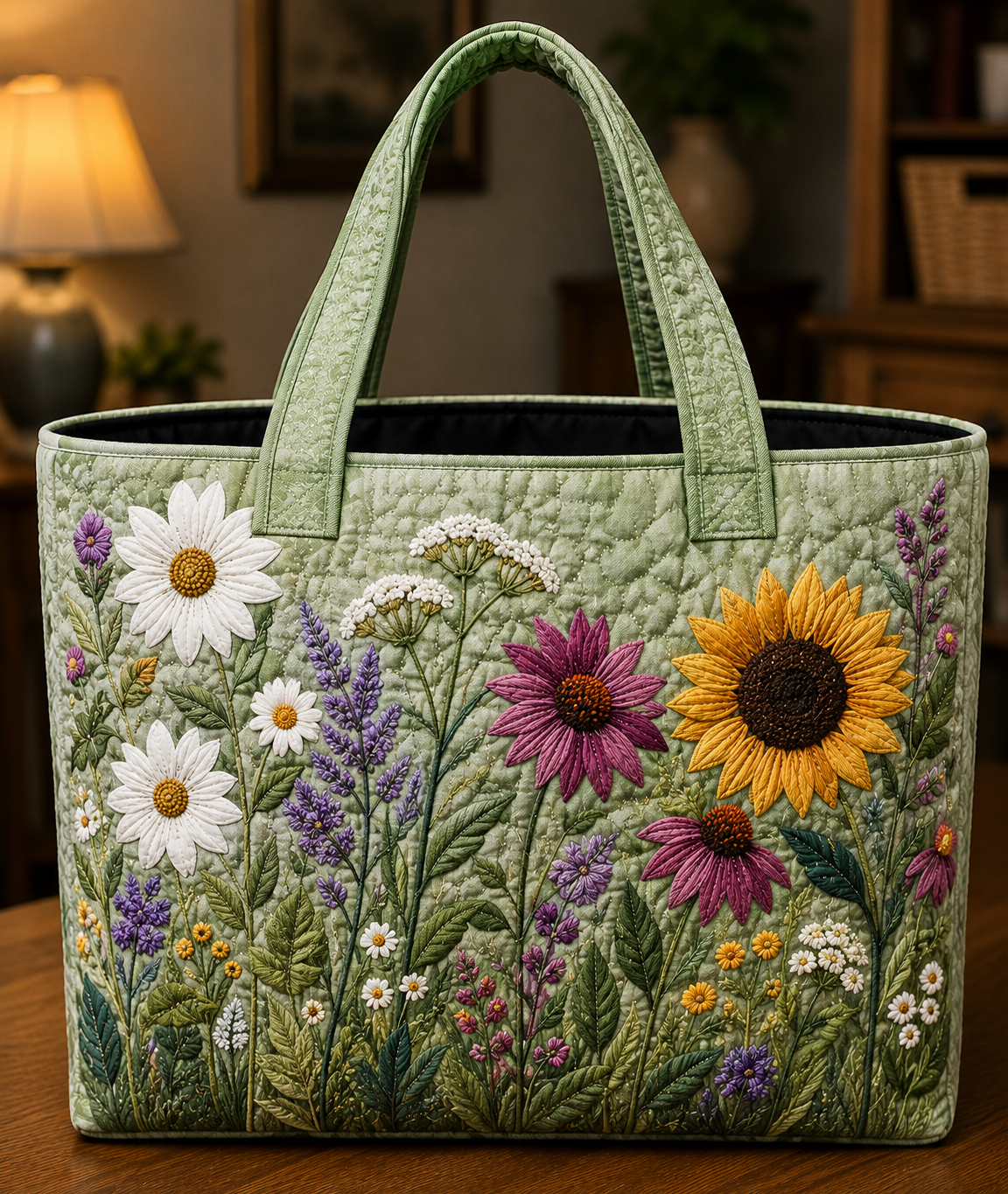 Handmade Crochet Flower Tote Bag