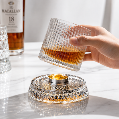 Rotating Whiskey Glass
