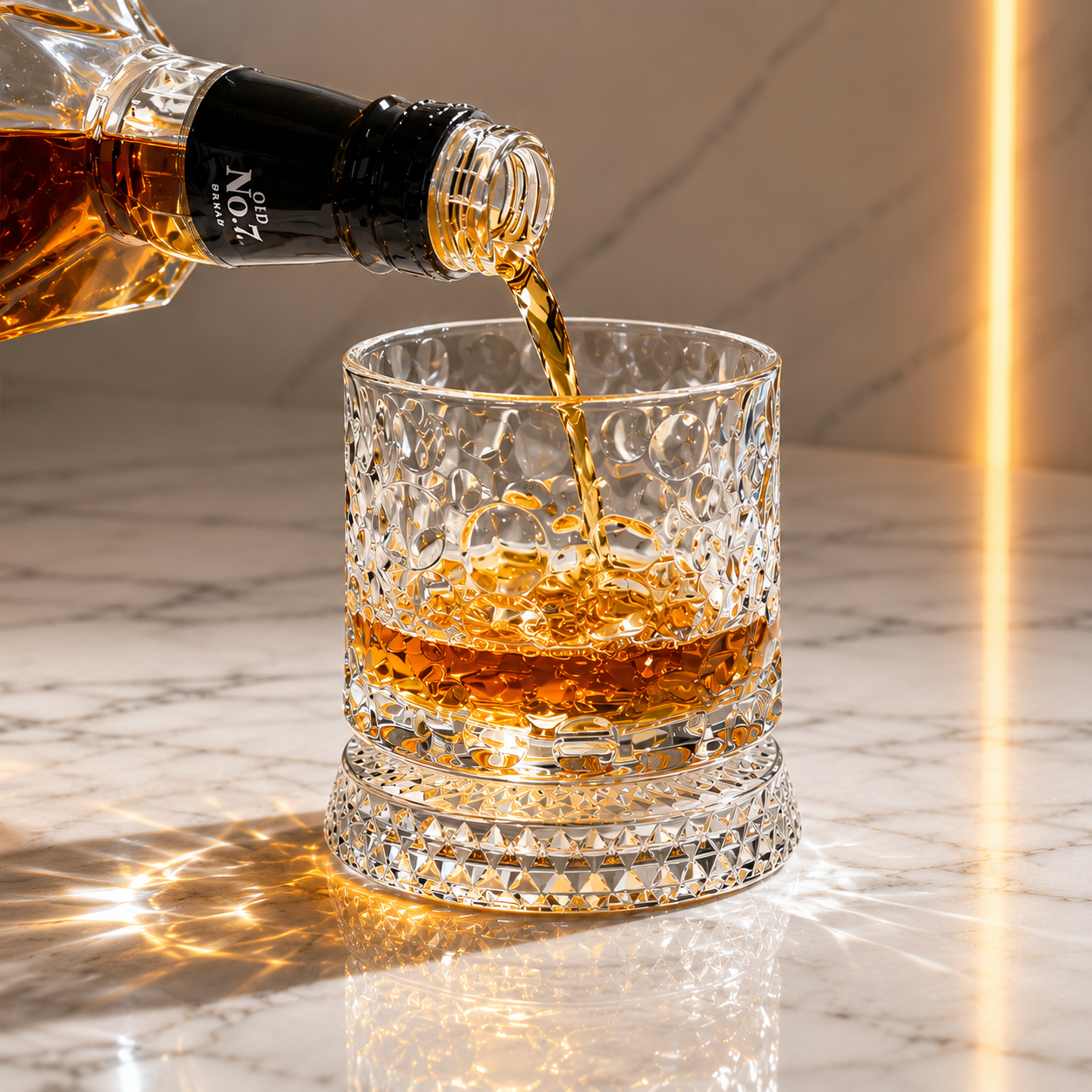Rotating Whiskey Glass