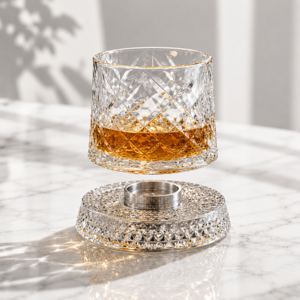 Rotating Whiskey Glass