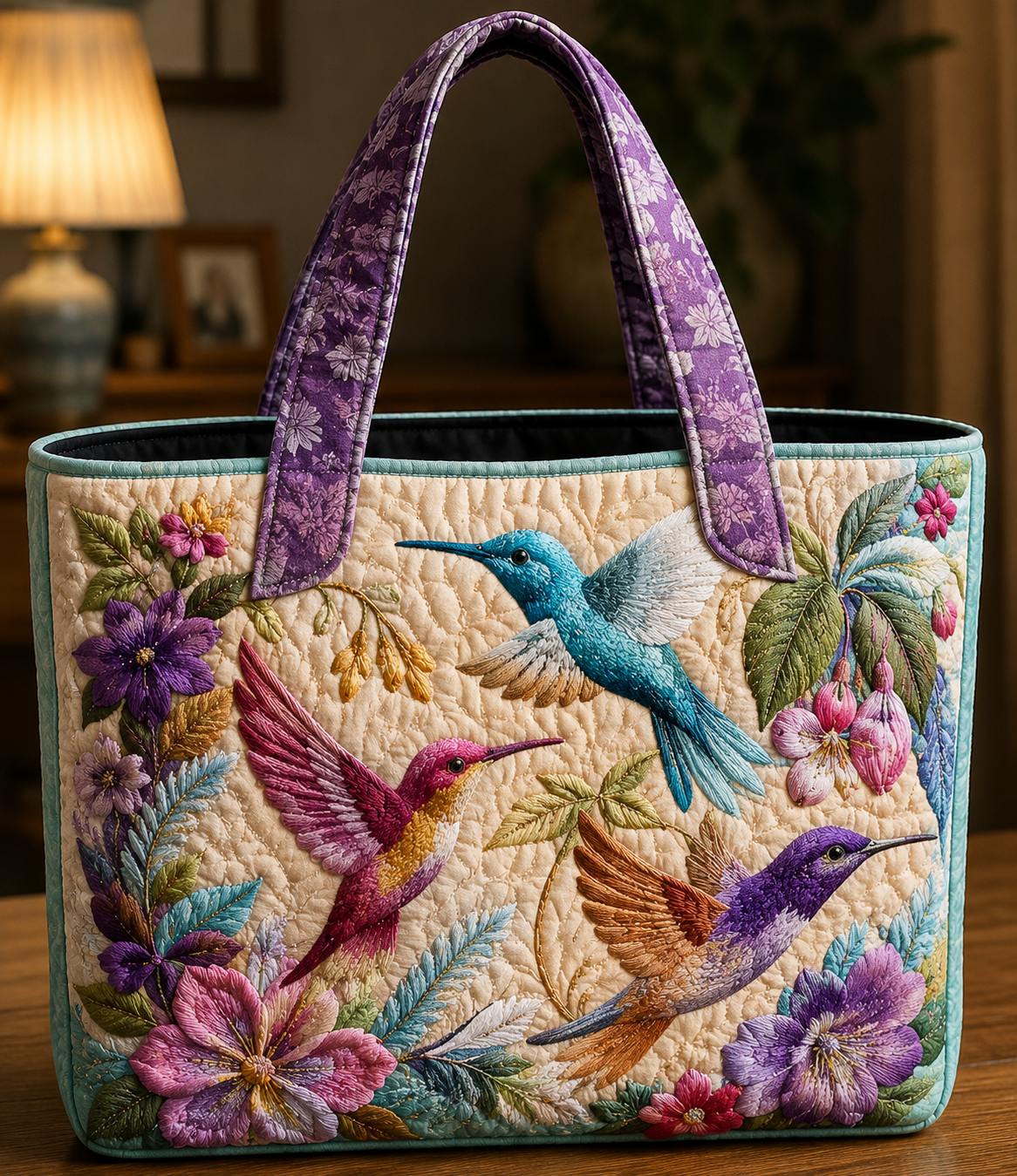 Handmade Crochet Flower Tote Bag