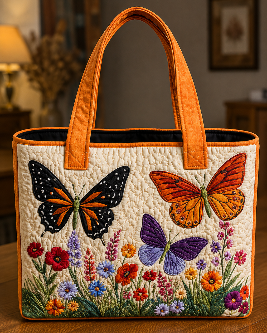Handmade Crochet Flower Tote Bag