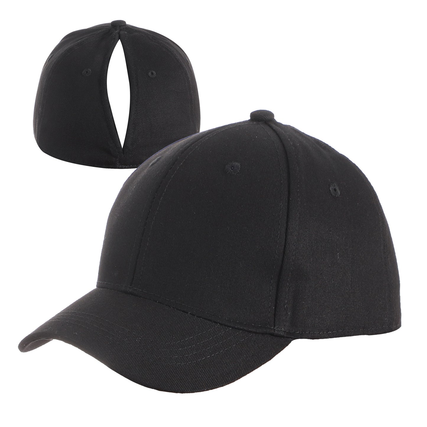 Women's Solid Baseball Cap Set with Magnetic Closure, Stylish & Practical for Ponytail, Perfect for Running, Workouts & Outdoor Activities, Ideal Gift.Black Friday.Christmas gift