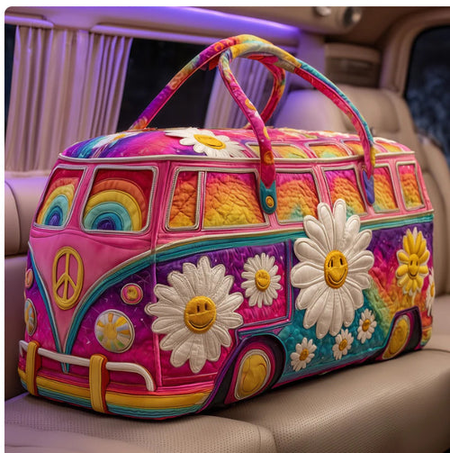 Hippie Van Quilted Duffle Bag
