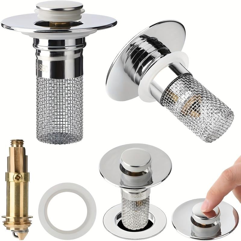 🔥Bathroom Sink Stopper Hair Catcher,  Bathroom Sink Drain Strainer ( BUY 1 GET 1 FREE）