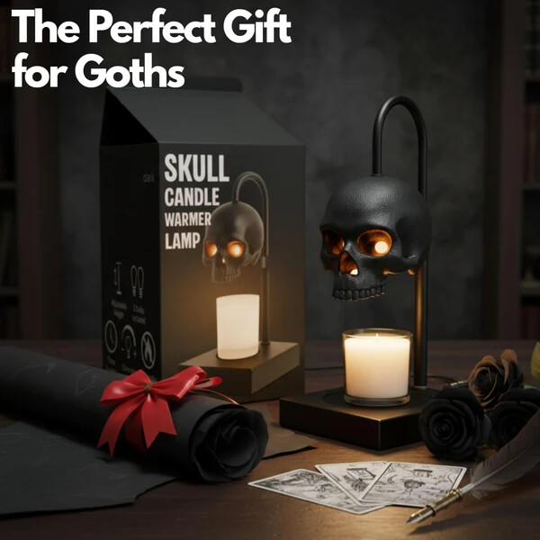 Gothic Skull Candle Warmer Lamp