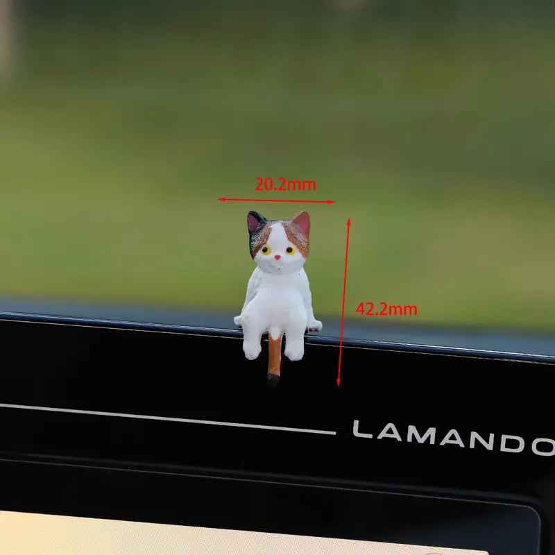 ⏰🔥 Hand-Painted Mini Cat Desk Figurines 😺 Set of 5 Cute Cartoon Kitty Companions