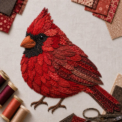 🧵 Beginner Friendly ✨ 3D Patchwork Bird DIY Craft Kit – Create a Layered Fabric Bird Worth Displaying