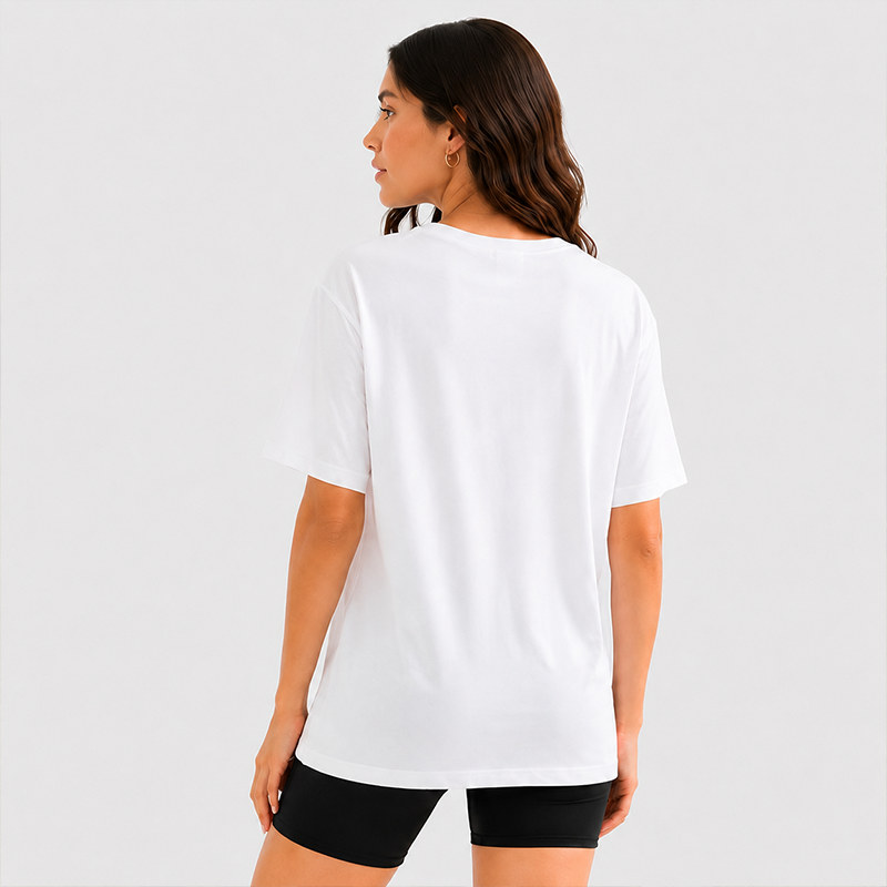 Women's Short Sleeve T Shirt Solid Color Round Neck Casual Tee