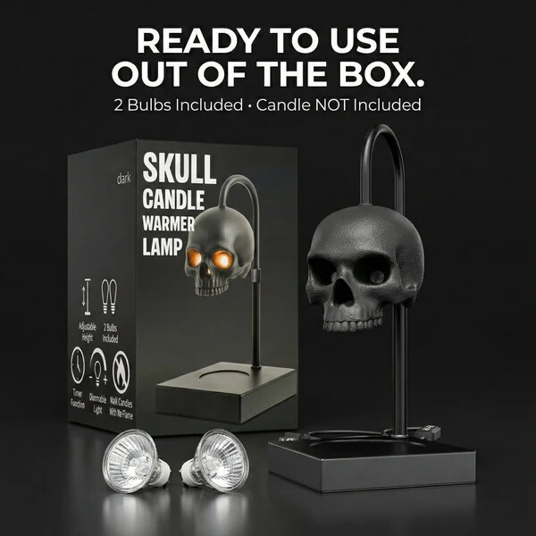 Gothic Skull Candle Warmer Lamp