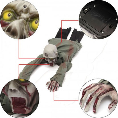 Crawling Zombie Scary Horror Bloody Haunted Animated Prop Halloween Decorations