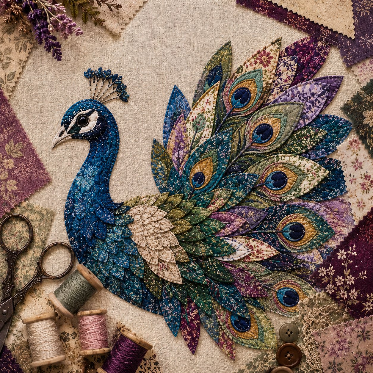 🧵 Beginner Friendly ✨ 3D Patchwork Bird DIY Craft Kit – Create a Layered Fabric Bird Worth Displaying