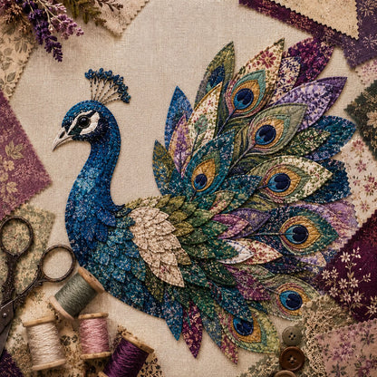🧵 Beginner Friendly ✨ 3D Patchwork Bird DIY Craft Kit – Create a Layered Fabric Bird Worth Displaying