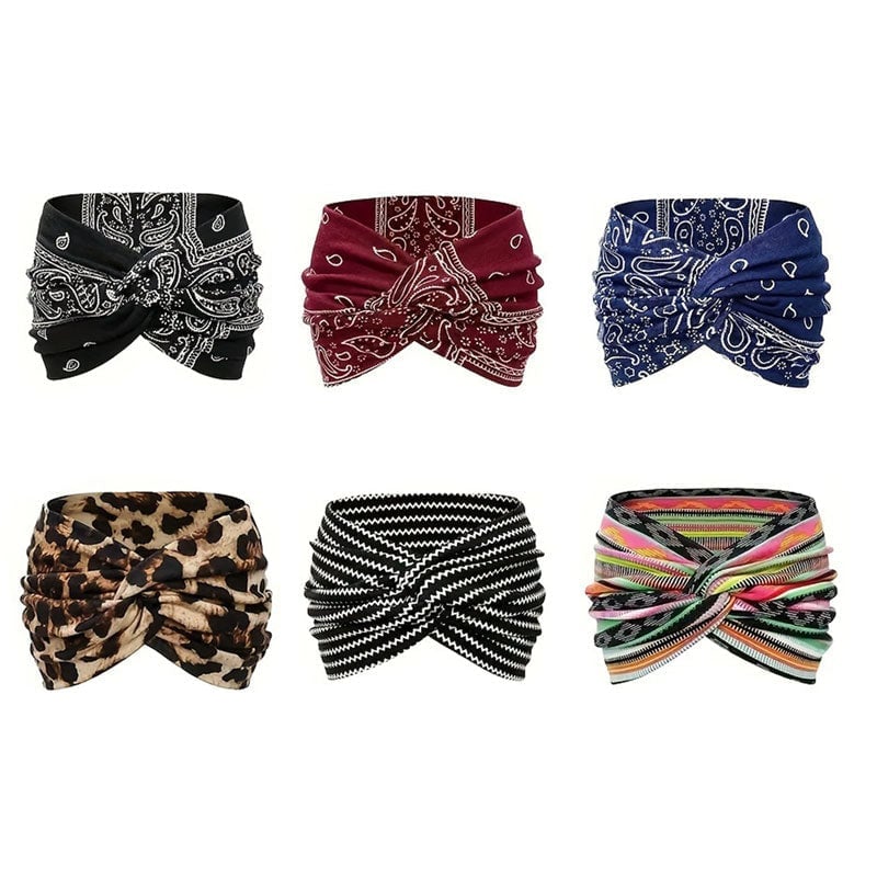 Vintage Style Wide Tie-Dye Hairband