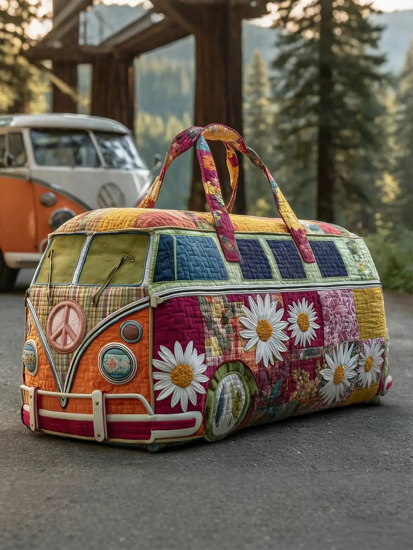 Floral Quilted Travel Bag