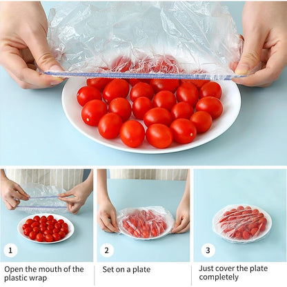 Tryiho Fresh Keeping Bags – Elastic Plastic Bowl Covers