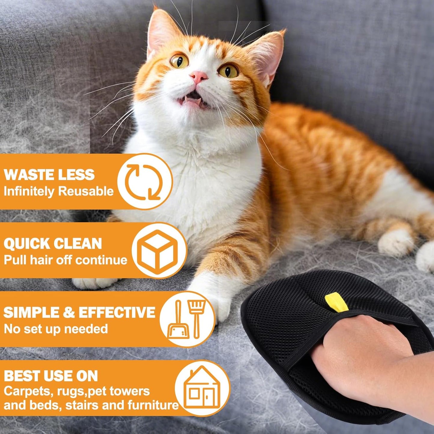 Pet Hair Removal Glove – 🐾Effortless Fur Cleanup