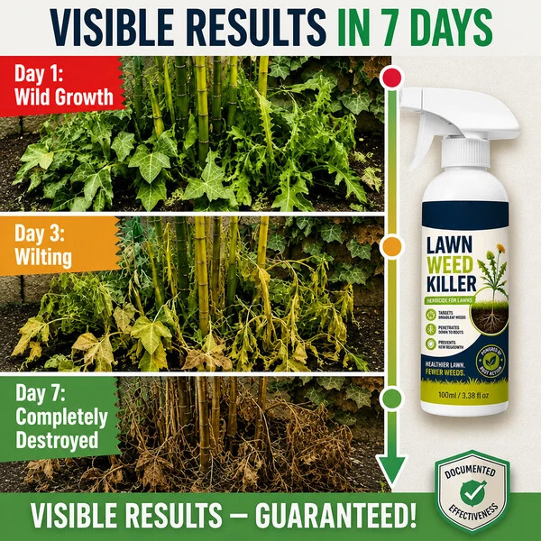 Homeowner using weed spray instead of repeated hand pulling
