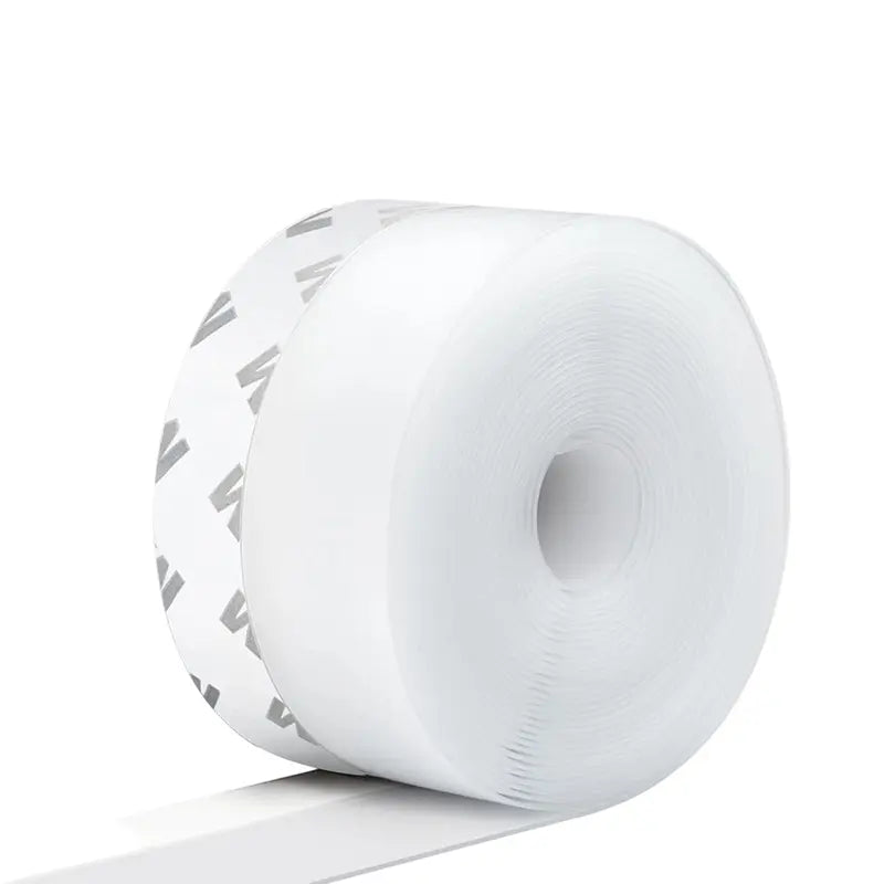 Flexible adhesive door weather stripping roll