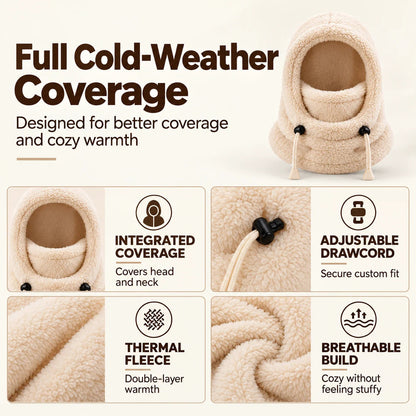 3-in-1 Kids' Winter Hood – Soft Fleece Hat, Face Cover & Neck Warmer❄️🧣