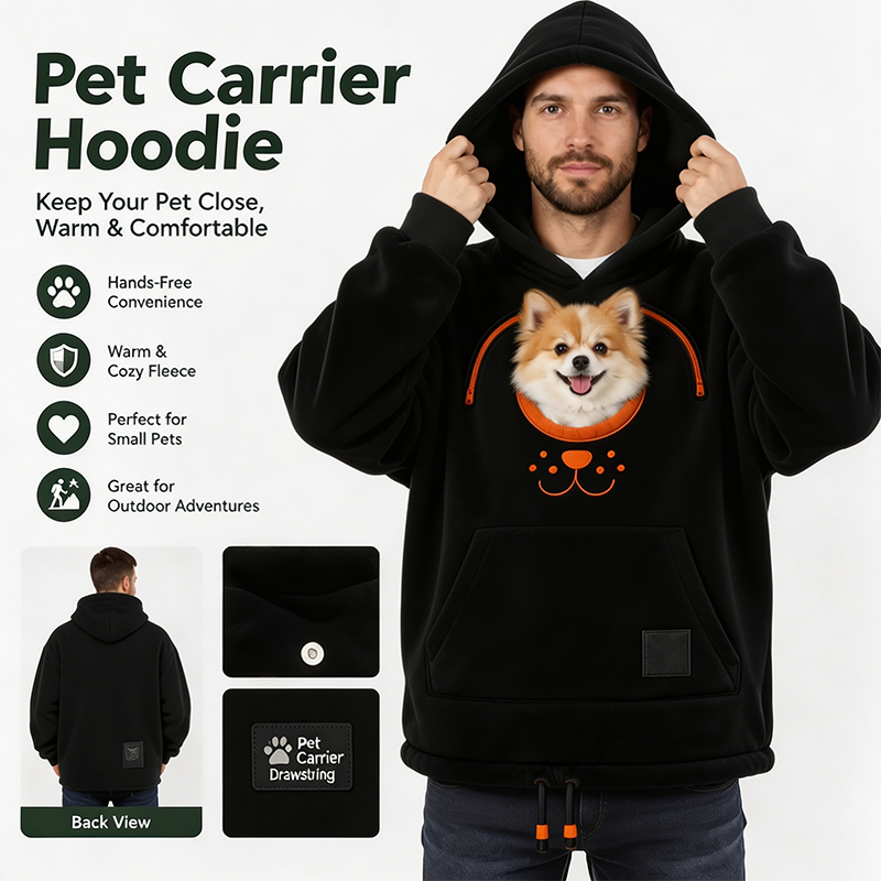 Cozy Fleece Pet Bonding Pouch Hoodie🐾