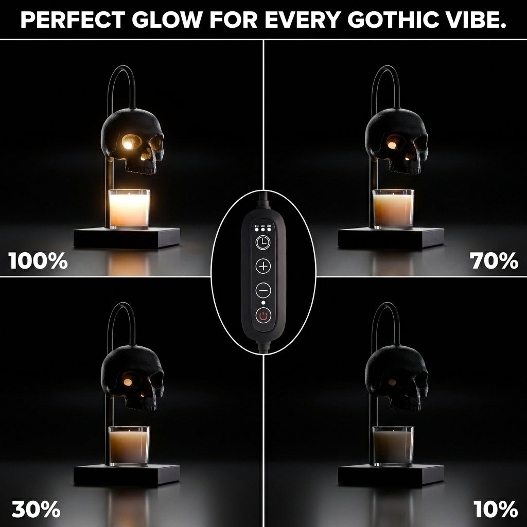 Gothic Skull Candle Warmer Lamp