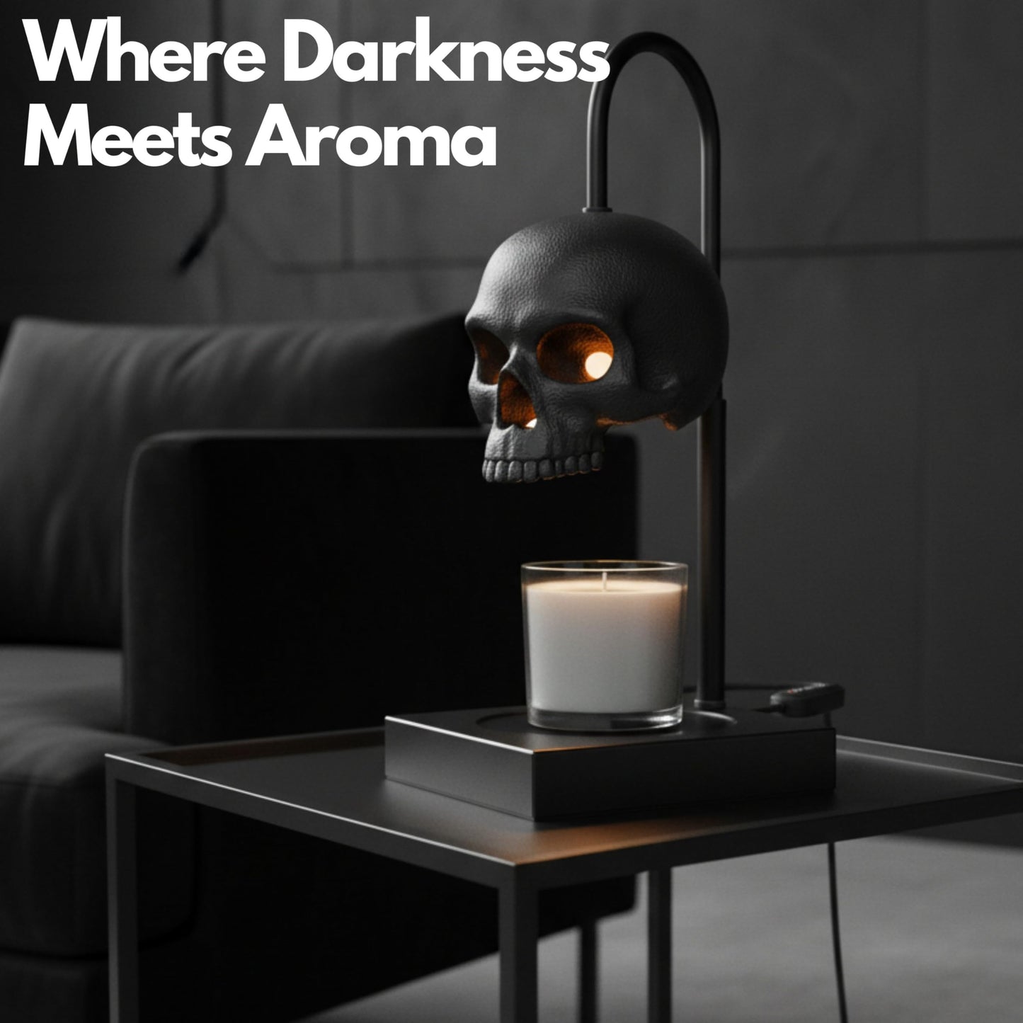 Gothic Skull Candle Warmer Lamp