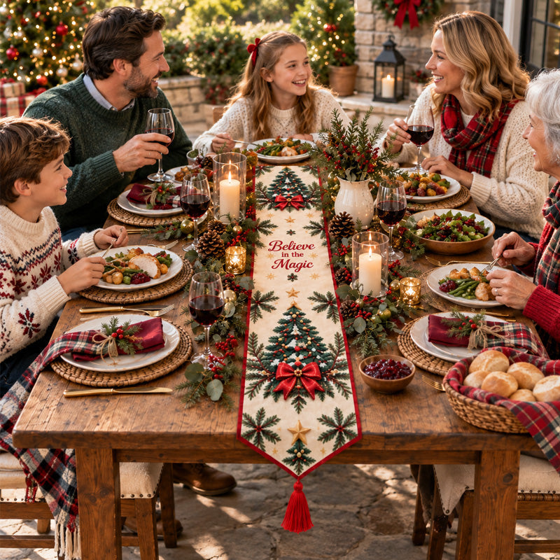 ✨ DIY Christmas Diamond Painting Table Runner Kit