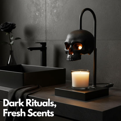 Gothic Skull Candle Warmer Lamp