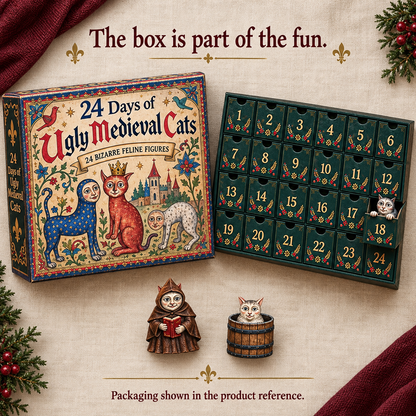 🐈🏰 24 Days of Ugly Medieval Cats – Hilariously Weird Cat Advent Calendar 2026