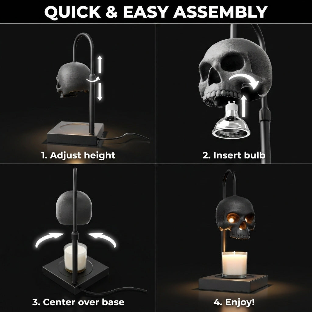 Gothic Skull Candle Warmer Lamp