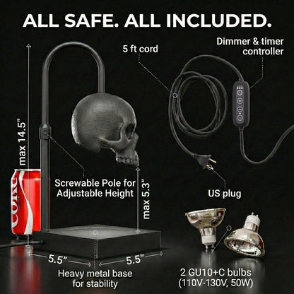 Gothic Skull Candle Warmer Lamp
