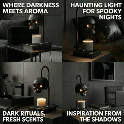Gothic Skull Candle Warmer Lamp
