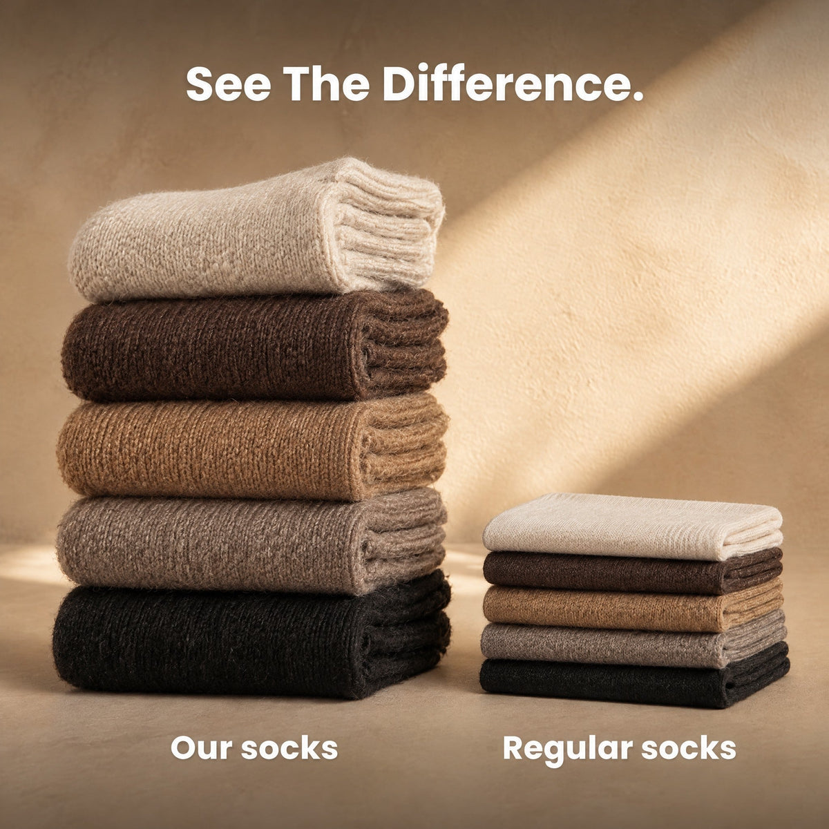 Cozy Ribbed Fleece Lined Crew Socks