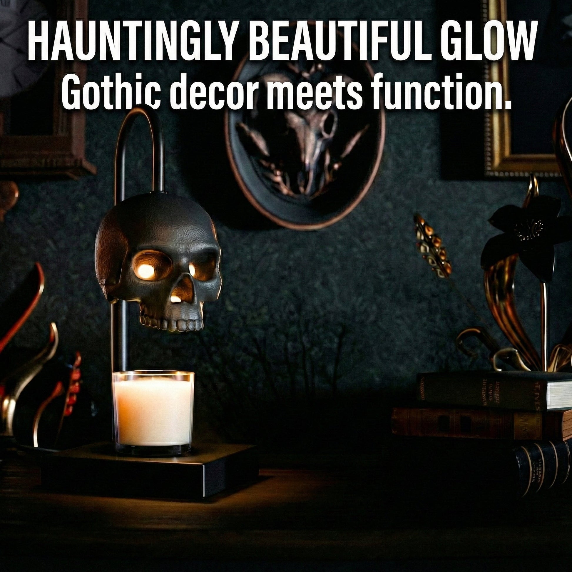 Gothic Skull Candle Warmer Lamp