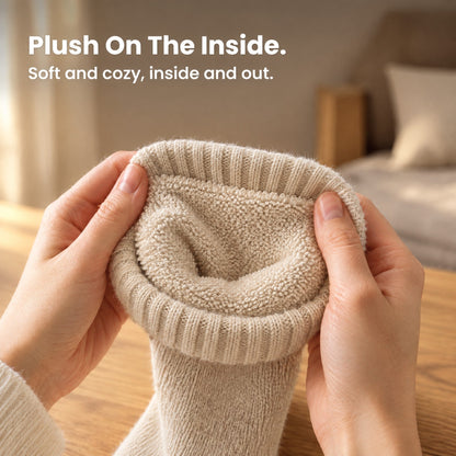 Cozy Ribbed Fleece Lined Crew Socks