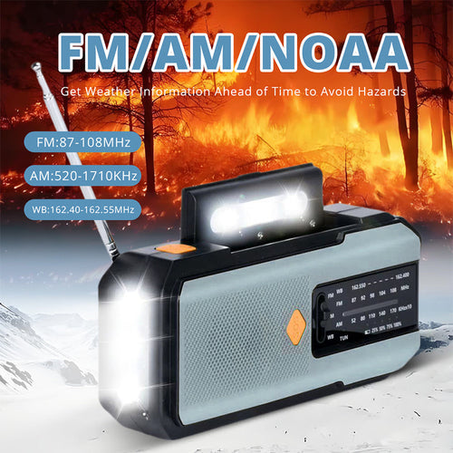 Solar Hand-Crank Emergency Weather Radio — 1